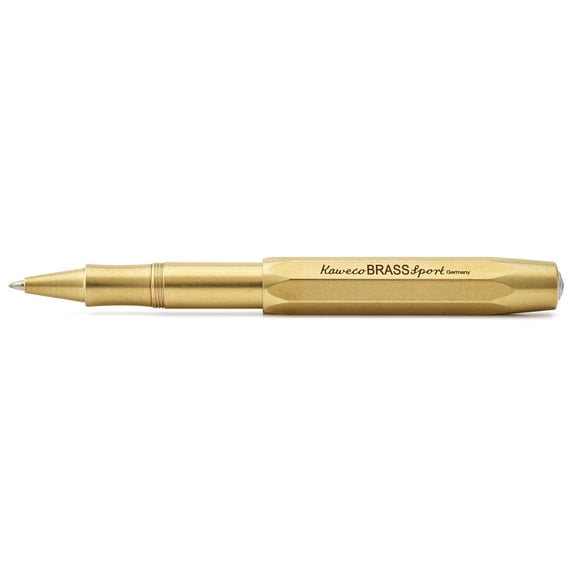 Kaweco Brass Sport Gel/Ballpoint Pen Including 0.7 mm Rollerball Pen Refill for Left Handed and Right-Handed in Classic Design with Ceramic Ball I Gel Rollerball 13.5 cm