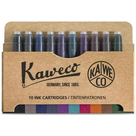 Kaweco Fountain Pen 10-Pack Ink Cartridges in 10 Colors for Cartridge ...