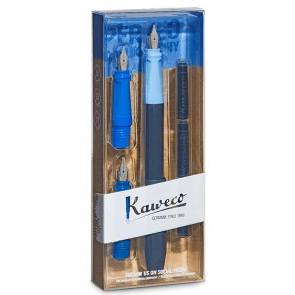 Kaweco Perkeo Blue Fountain Pen Calligraphy Set