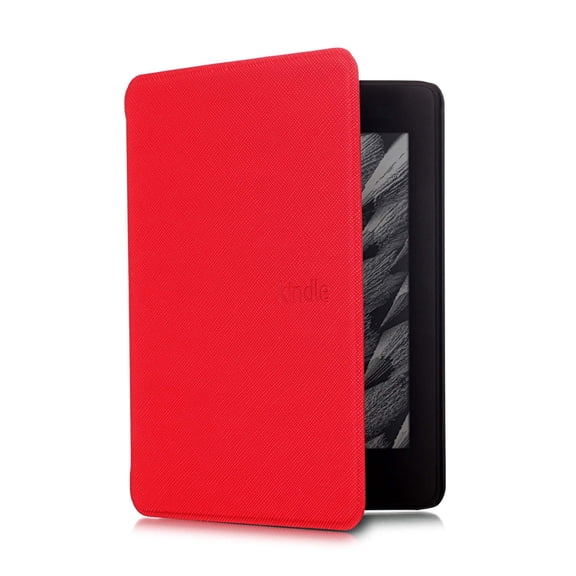 KAWELL Paperwhite Case - Durable Skin-imitated Cover with Auto Sleep Wake, - Fits Paperwhite 11th Generation 6.8" and Signature Edition 2021 Released (Red)
