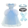 thumbnail image 1 of Kawell Princess Blue Toddler Girls Costume Dress Up Fancy Halloween Christmas Party, 1 of 8