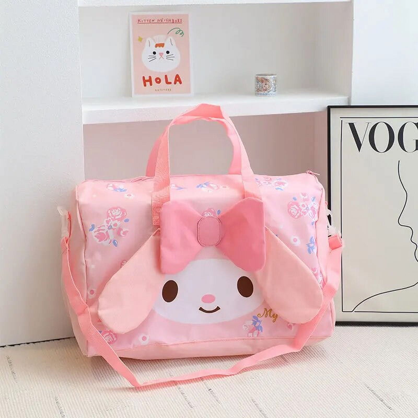 Kawii Sanrio Luggage Bag Cartoon Hello Kitty My Melody Foldable Storage