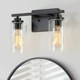 thumbnail image 1 of Kawoti  2-Light Dimmable Bathroom Vanity Light with Clear Glass Shade Black, 1 of 5