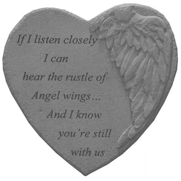Kay Berry 08920 If I Listen Closely Winged Heart Memorial Stone