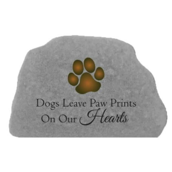 Kay Berry 22371 6.5 x 4.5 in. Dogs Leave Paw Prints on the Hearts Color Stone with Pawprint