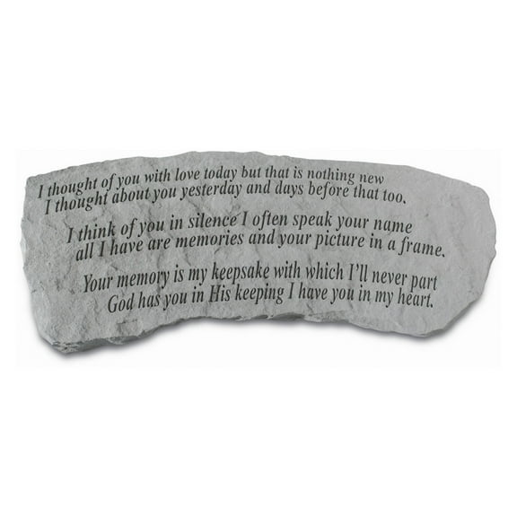 Kay Berry I Thought Of You Memorial Bench - 27 in. Cast Stone