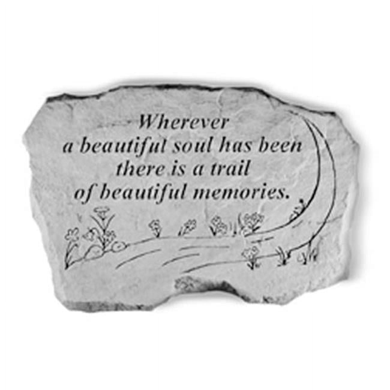 Handcrafted Gray Cast Stone Memorial Garden Marker