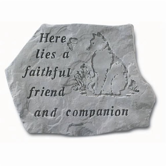 Kay Berry- Inc. 67820 Here Lies A Faithful Friend And Companion - Cat Memorial - 15.5 Inches x 11.5 Inches