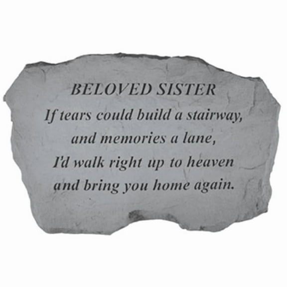 Kay Berry- Inc.  Beloved Sister-If Tears Could Build A Stairway - Memorial - 16 Inches x 10.5 Inches x 1.5 Inches