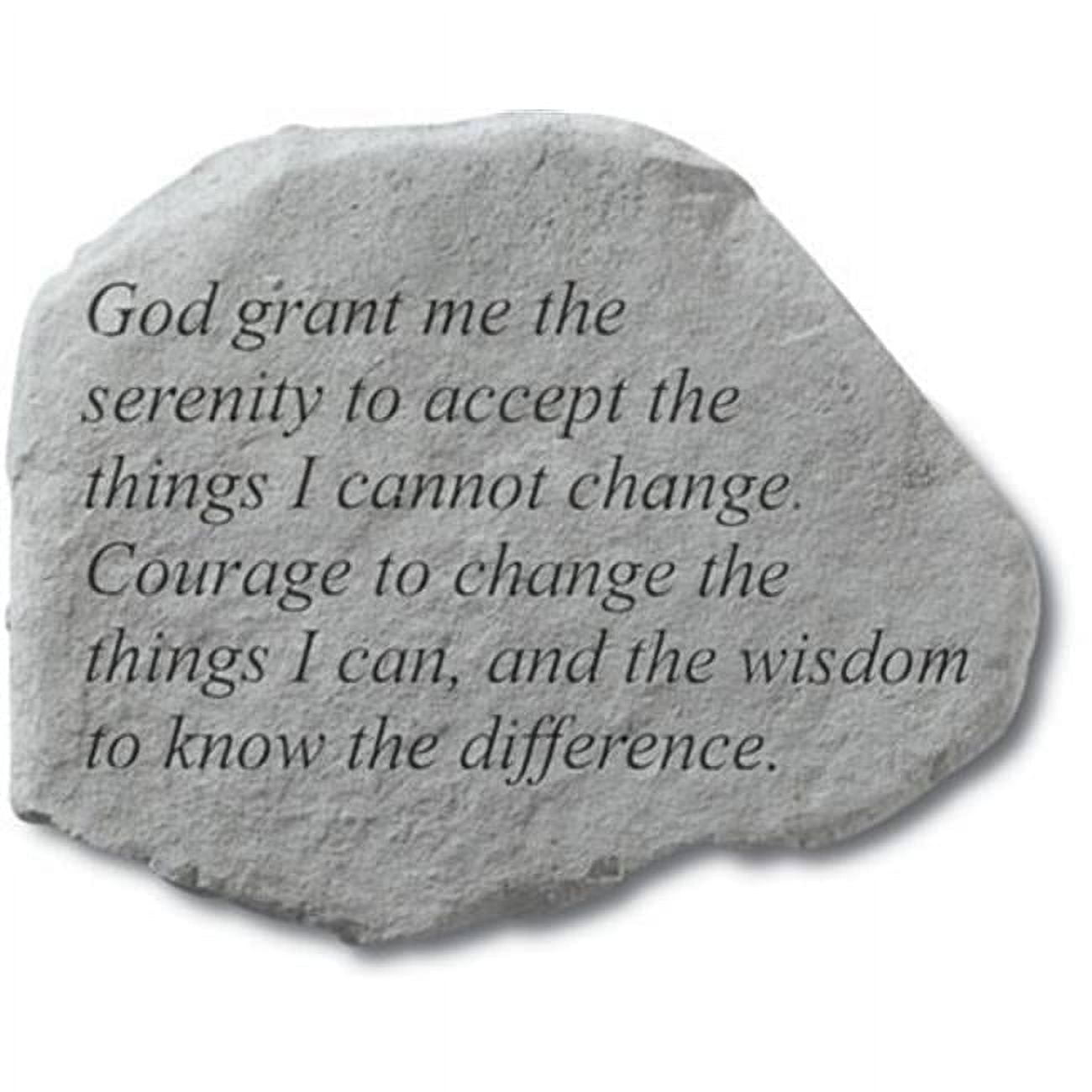 Gray Cast Stone Memorial Plaque with Serenity Prayer