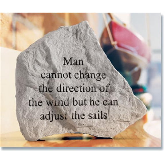 Kay Berry- Inc. Man Cannot Change The Direction Of The Wind - Garden Accent - 4.75 Inches x 4.5 Inches