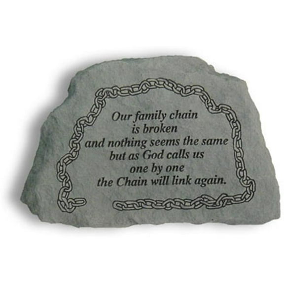 Kay Berry Our Family Chain Is Broken White Outdoor Decorative Stone