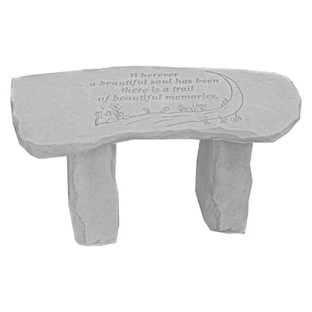 Kay Berry Wherever a Beautiful Soul Backless Garden Bench - 29 in. Cast Stone