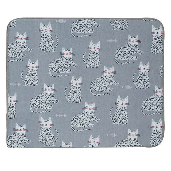 Kay Dee Designs Purr Drying Mat One Size Grey