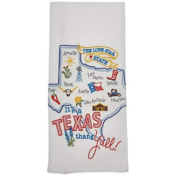 Kay Dee Designs ST Thing Texas EMB F/S Dish Towel, 17.5 x 28, Various