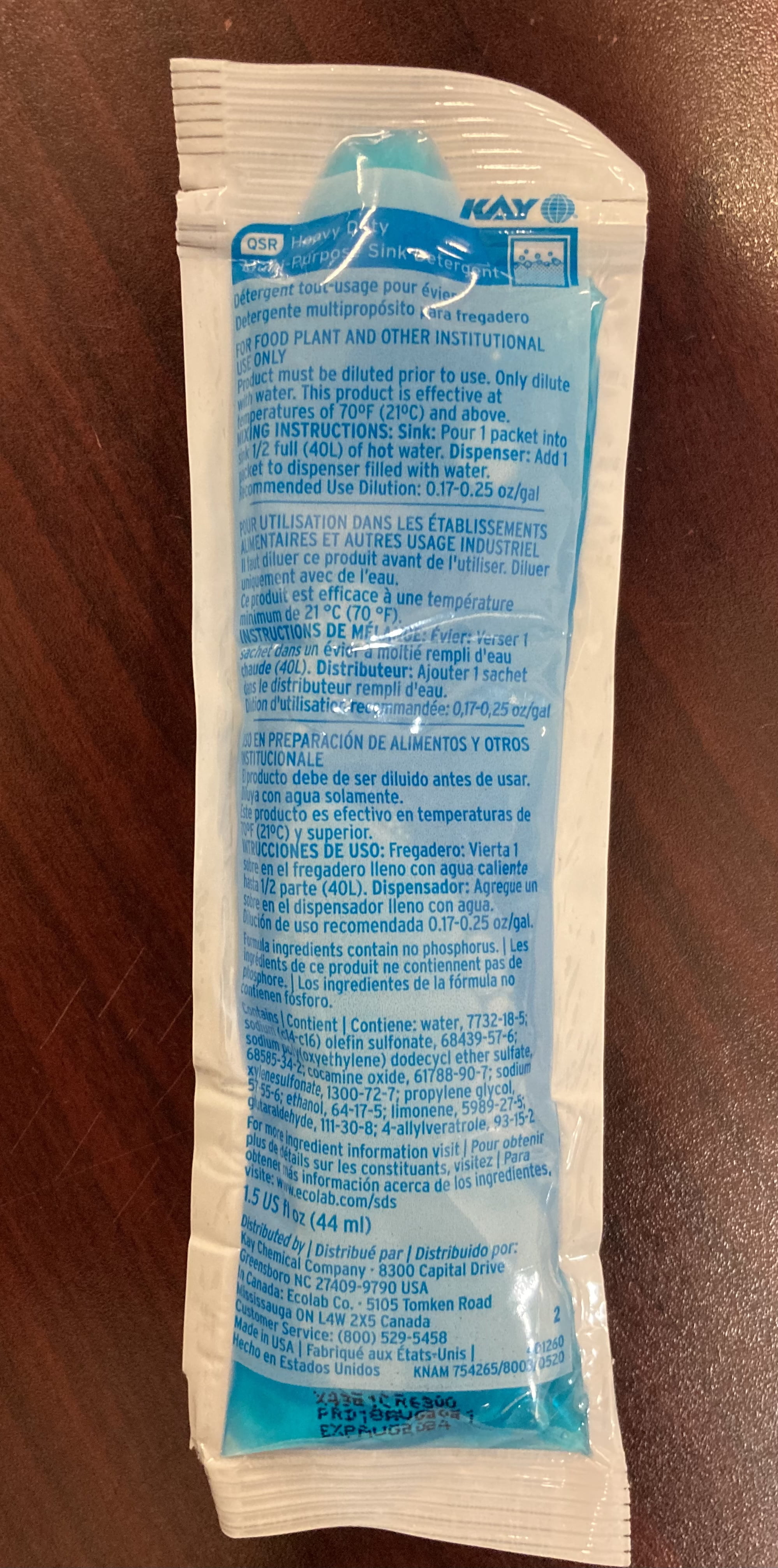 Kay MultiPurpose Sink Detergent 1681.5 FL OZ (44ml)