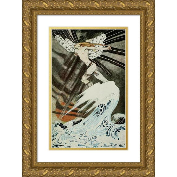 Kay Rasmus Nielsen 10x14 Gold Ornate Wood Frame and Double Matted Museum Art Print Titled - East of the Sun and West of the Moon Pl 05 (1922)