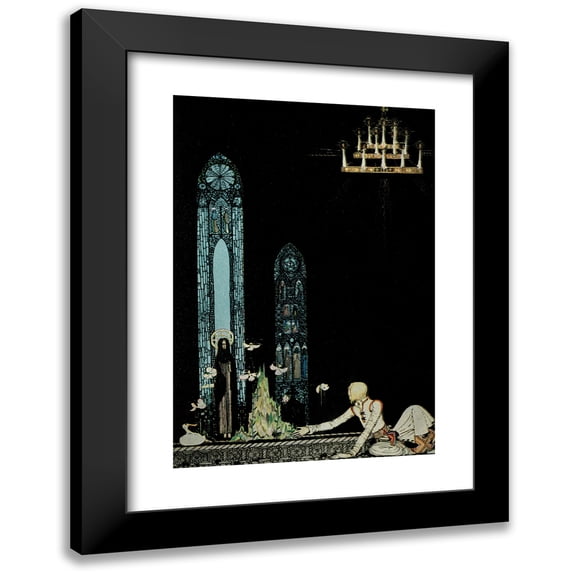 Kay Rasmus Nielsen 11x14 Black Modern Framed Museum Art Print Titled - East of the Sun and West of the Moon Pl 16 (1922)