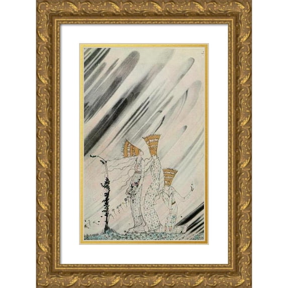 Kay Rasmus Nielsen 11x14 Gold Ornate Wood Frame and Double Matted Museum Art Print Titled - East of the Sun and West of the Moon Pl 22 (1922)