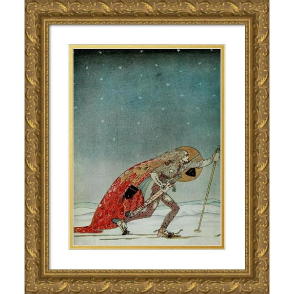 Kay Rasmus Nielsen 14x18 Gold Ornate Wood Frame and Double Matted Museum Art Print Titled - East of the Sun and West of the Moon Pl 13 (1922)