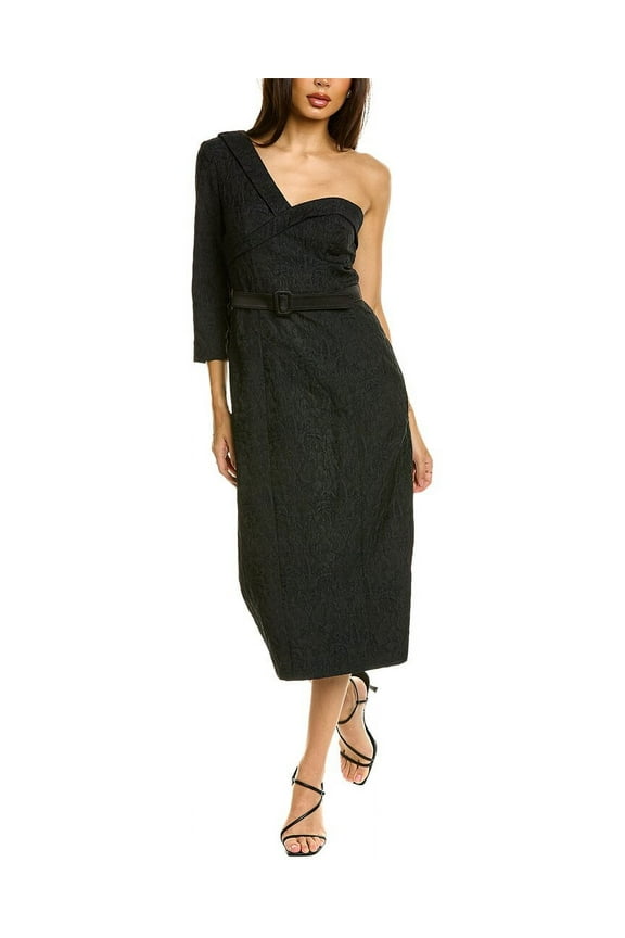womens Ariella Midi Dress, 4, Black