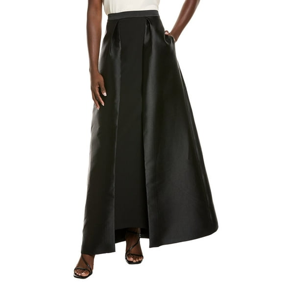Kay Unger womens  Isabetta Walk-Thru Skirt, 8, Black