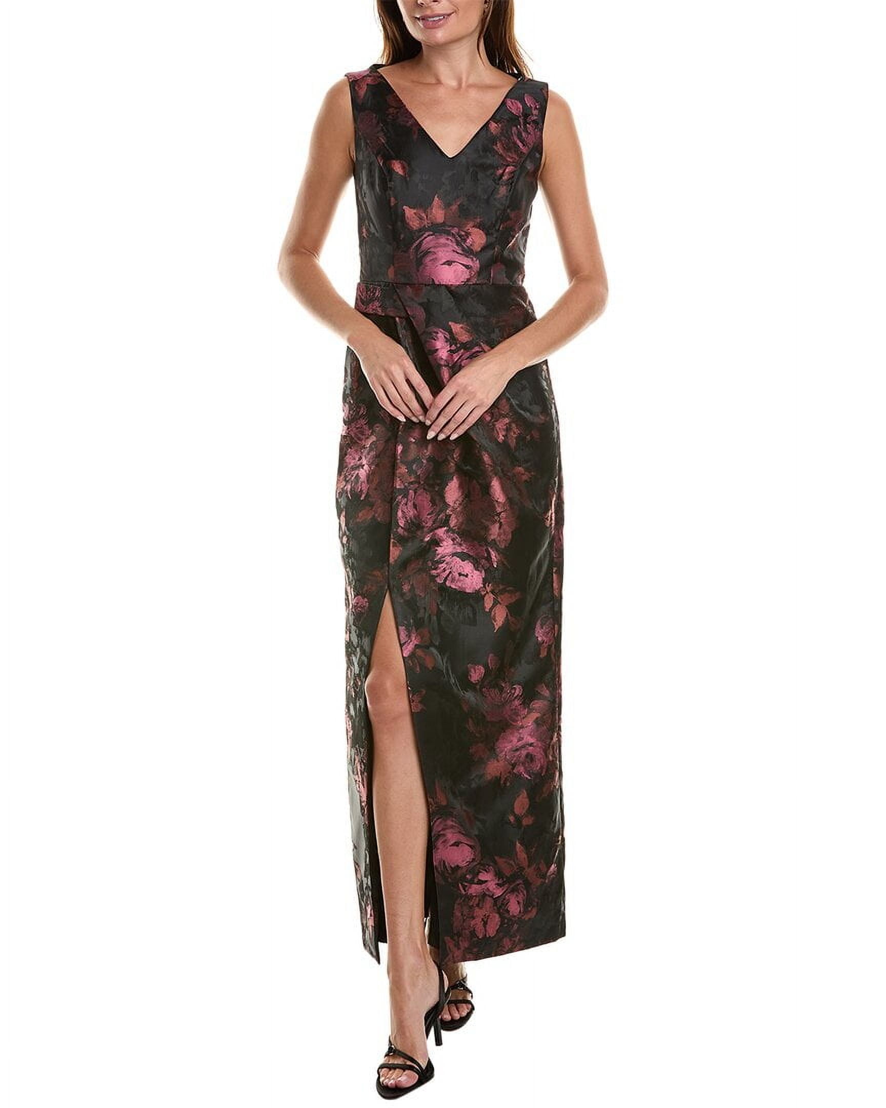 Kay Unger Womens Liana Column Gown, 2, Purple Kay Unger Womens Liana Column Gown, 2, Purple