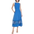 thumbnail image 1 of Kay Unger womens  Vivianne Midi Dress, 12, Blue, 1 of 3