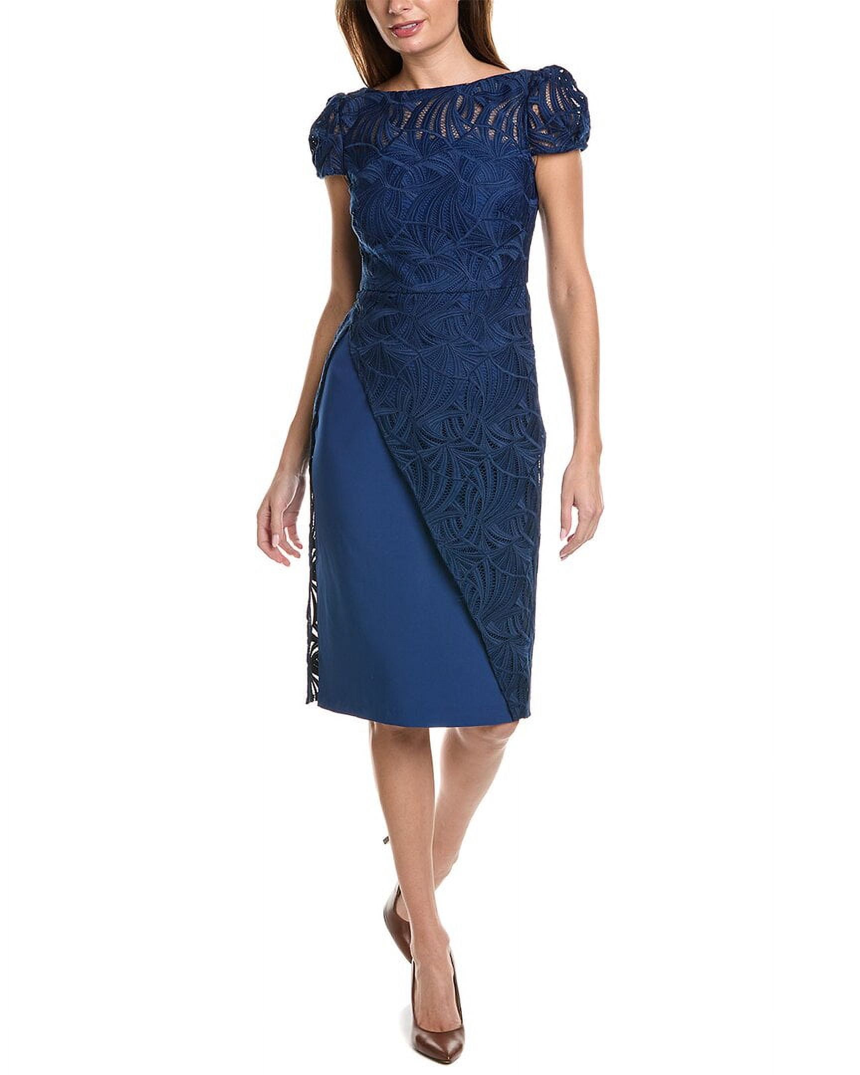 Kay Unger womens Zelda Lace Mini Dress, 2, Blue Jordan | Ubuy
