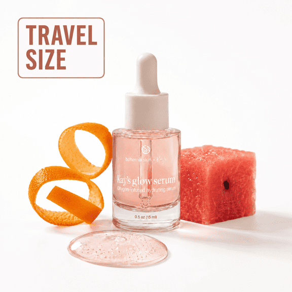 Bohemia Skin Kay's Glow Oxygen Serum with Vitamin C, Travel Size, 0.5 fl oz