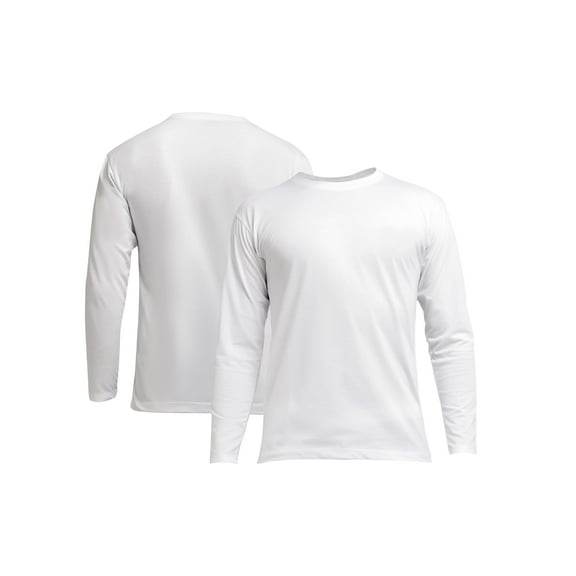 KayZee Mens White tee shirts| Soft Cotton Long Sleeve tee Shirts for men| Casual Mens Shirts | Moisture Wicking White Shirt