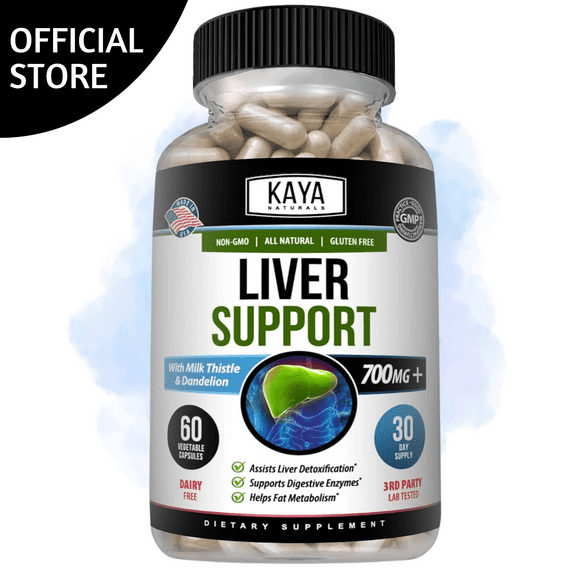 Kaya Naturals Liver Support, Cleanse, Detox & Repair Formula 22 Herbs Including Milk Thistle