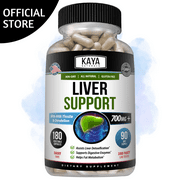 Kaya Naturals Liver Support | Gut Health Supplements for Women and Men | Milk Thistle and Dandelion Root Capsules | Detox Cleanse Liver Supplements with Artichoke Extract and Chicory Root 180 Count