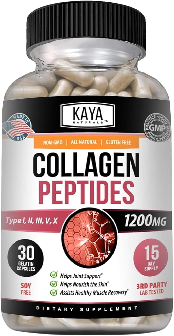 Kaya Naturals Multi Collagen Peptides Complex Powder for Women and Man