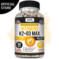 thumbnail image 1 of Kaya Naturals Vitamins K2 with D3 5000IU Supplement - Bone and Heart Health Supplement - Easy to Swallow Supplement - Bioperine Capsules - 60 Veggie Count, 1 of 8