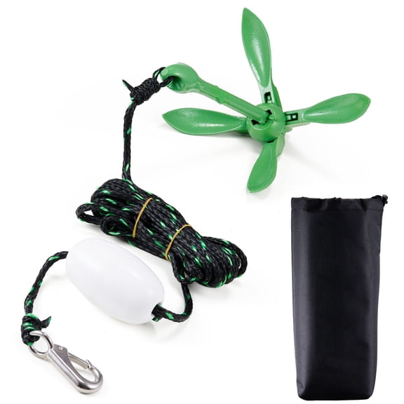 Kayak Anchor Kit, 3.5lb Folding Anchor with 26ft Rope & Buoy, Portable Boat Anchor for Kayaks, Canoes, Paddle Boards  Storage Bag Included