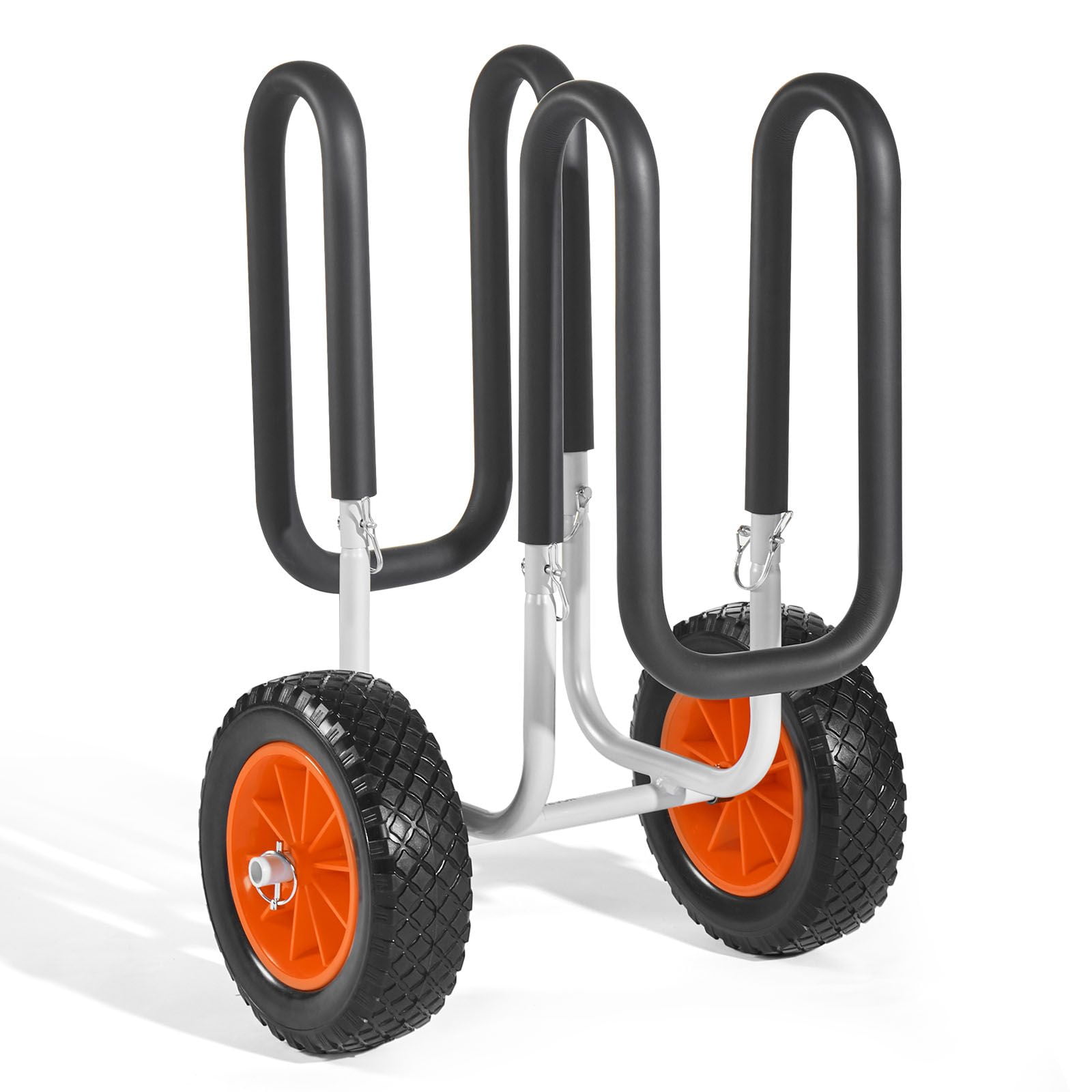 Kayak Cart 150 lbs Capacity 10 inch Solid Rubber Tires Stand with Ratchet Straps for Kayak Paddleboard Surfboard