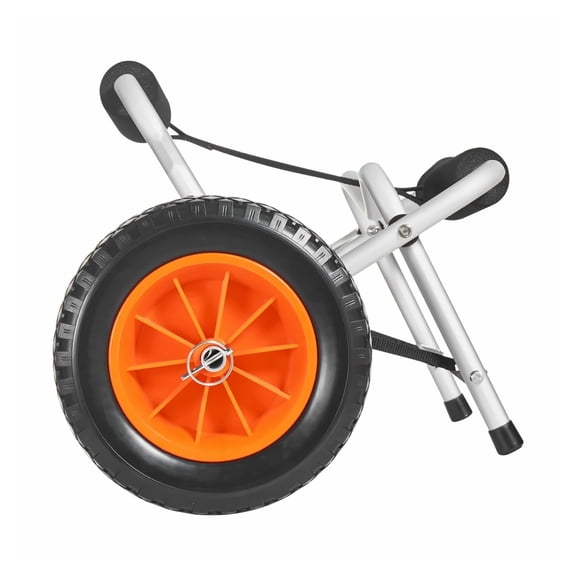 Kayak Cart 250 lbs - Foldable Kayak Trolley with 10-inch Tires & Ratchet Strap - Paddle Board Carrier for Kayaks, Canoes, & Boats