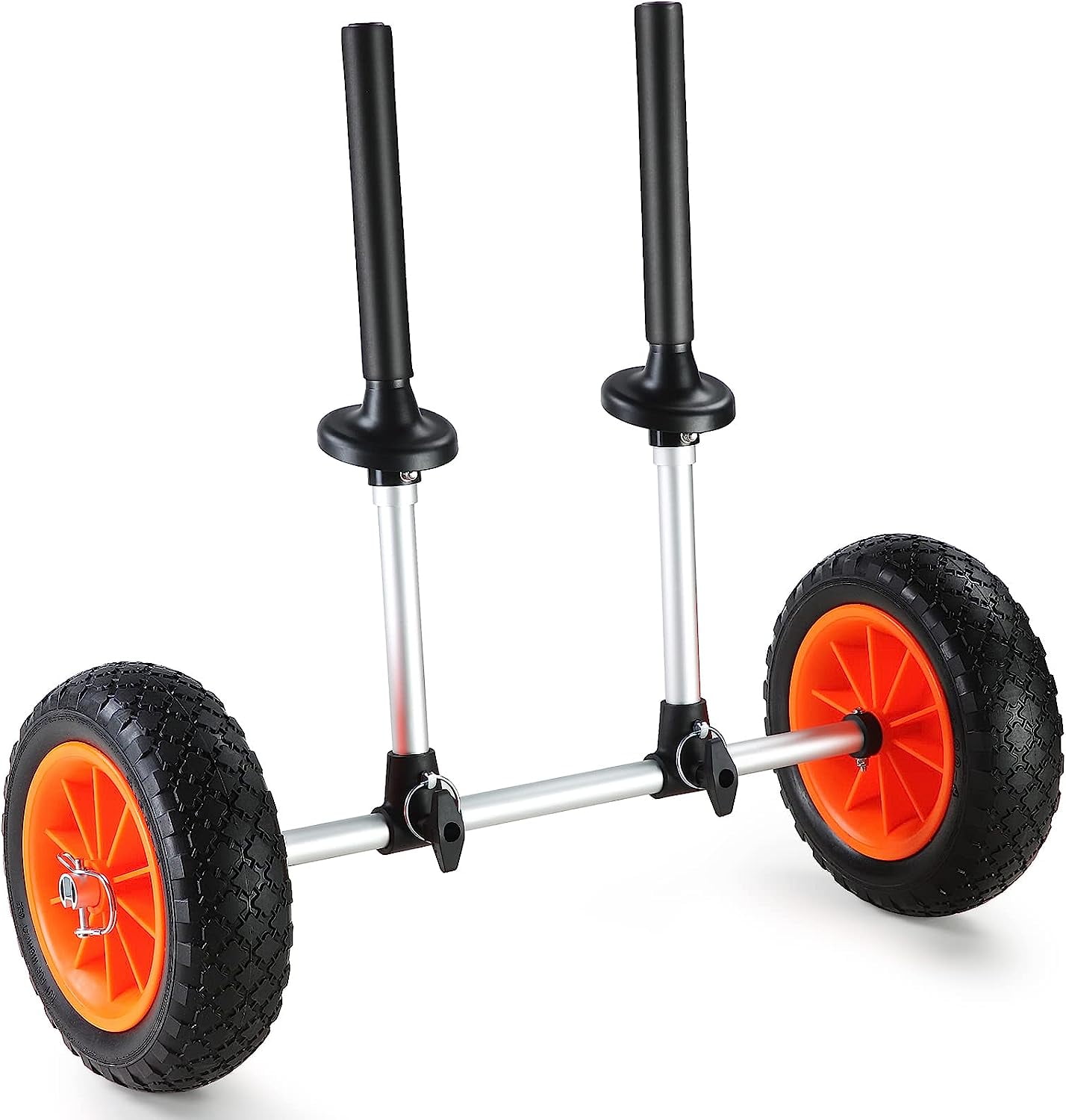 Kayak Cart, 280lbs Capacity, 10" Solid Tires, Heavy Duty Detachable Canoe Trolley with Adjustable Width & Foam Protection, for Kayaks, Canoes, Paddleboards, SUPs