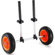 Kayak Cart, 280lbs Capacity, 10" Solid Tires, Heavy Duty Detachable Canoe Trolley with Adjustable Width & Foam Protection, for Kayaks, Canoes, Paddleboards, SUPs