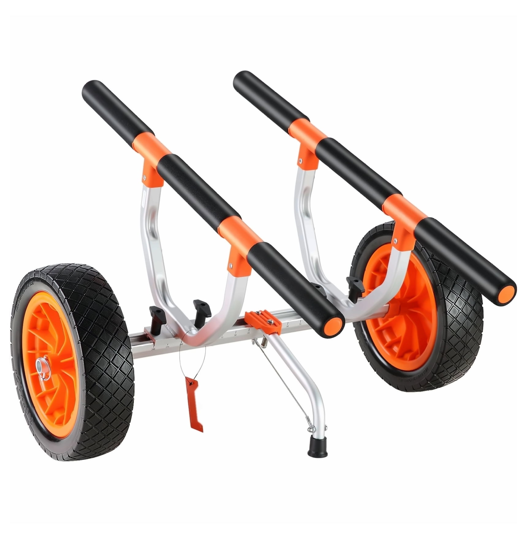 Kayak Cart - 450lbs Heavy Duty Canoe Trolley - 12'' Solid Tires - Adjustable Width - Nonslip Support for Kayaks, Canoes, Paddleboards