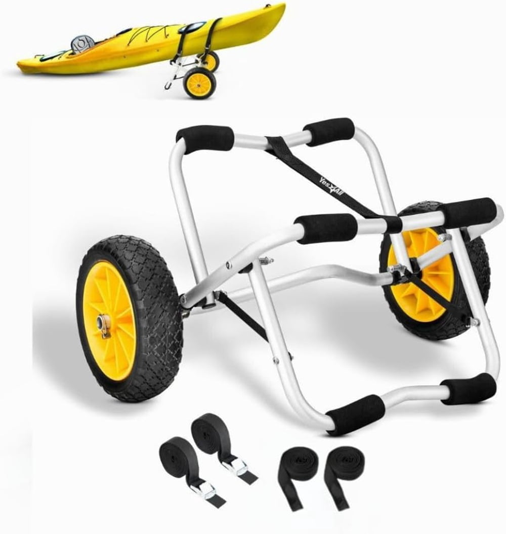 Kayak Cart U-Shape Aluminum 200lbs Capacity Kayak Dolly