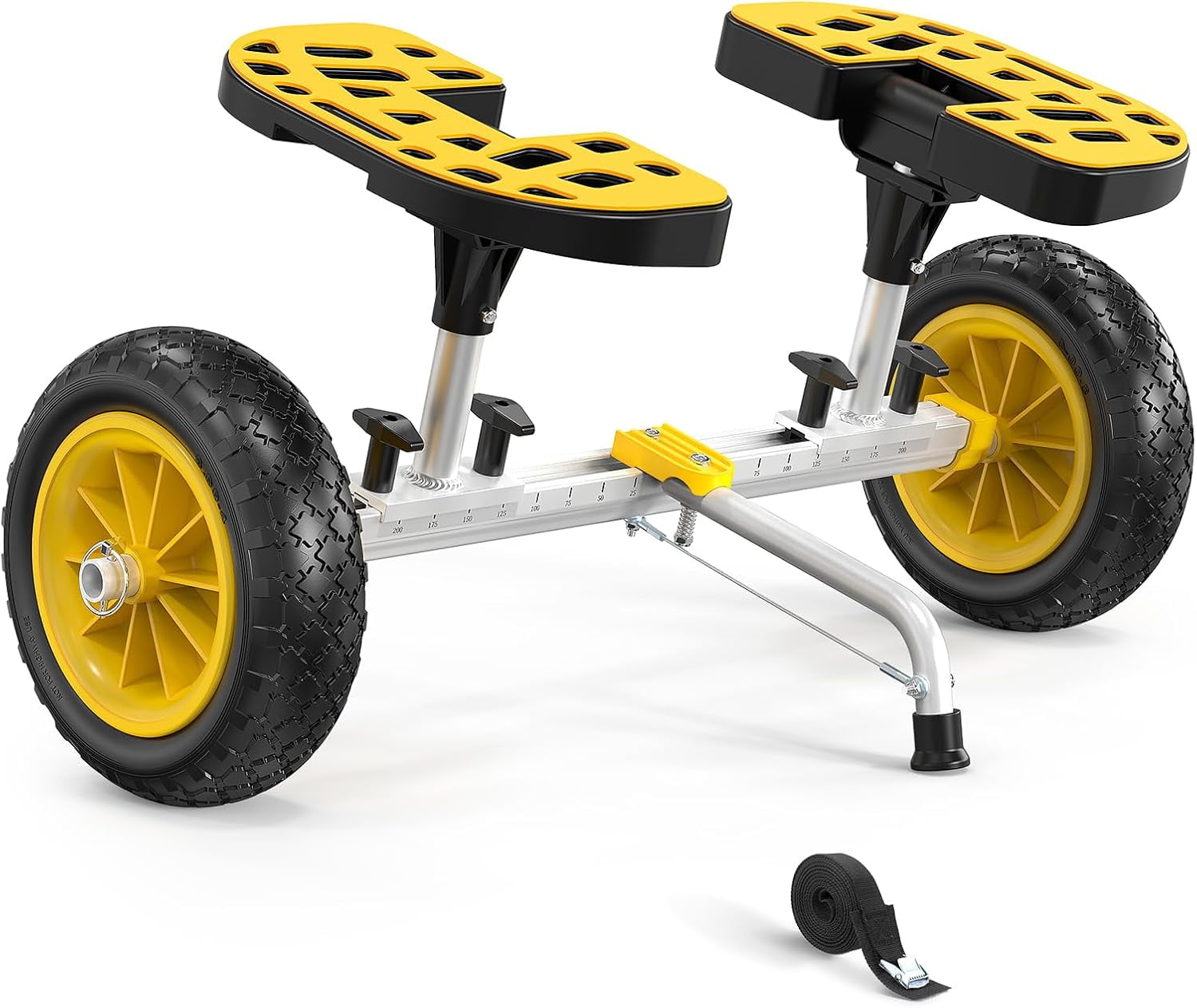 Kayak Cart with10-Inch Kayak Wheels, Canoe Trolley Cart with Adjustable Straps, No Tools Required for Easy Assembly All-Terrain for Kayaks, Canoes, Paddleboards
