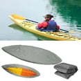 thumbnail image 1 of Waterproof Kayak Cover for Outdoor Storage & Travel Protection, Heavy-Duty Oxford Fabric with Elastic Hem & Adjustable Straps, Universal Fit for Kayaks 18-20 Feet, 1 of 8