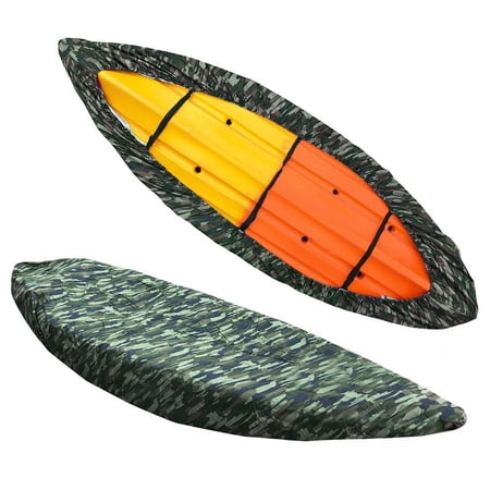 Kayak Cover, Waterproof UV Protection Oxford Cloth Kayak Dust Cover, Outdoor Storage Protective Cover with 3 Adjustable Buckle Straps for 15.1-16.4ft Kayaks Dugout Canoes Fishing Boats
