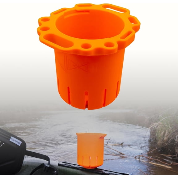 Kayak Cup Holder Track Mount – Fits Yeti, Stanley, Hydro Flask & Owala | T-Rail & Yak Track Compatible | Locking Inserts | Tool Holder | Made in USA (Black, Without Tool Holder)