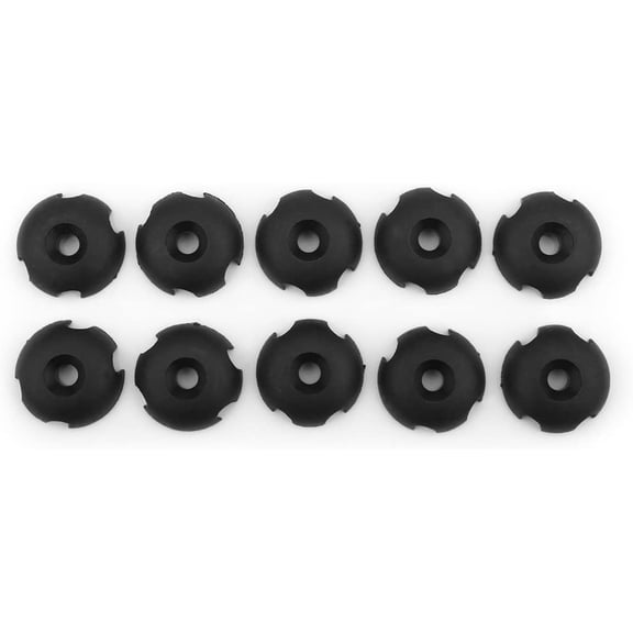 Kayak Deck Line Guides 10 Pieces Slotted Round Outfitting Nylon Hardware For Canoe Bungee Cord Tie Down Rigging DIY Black