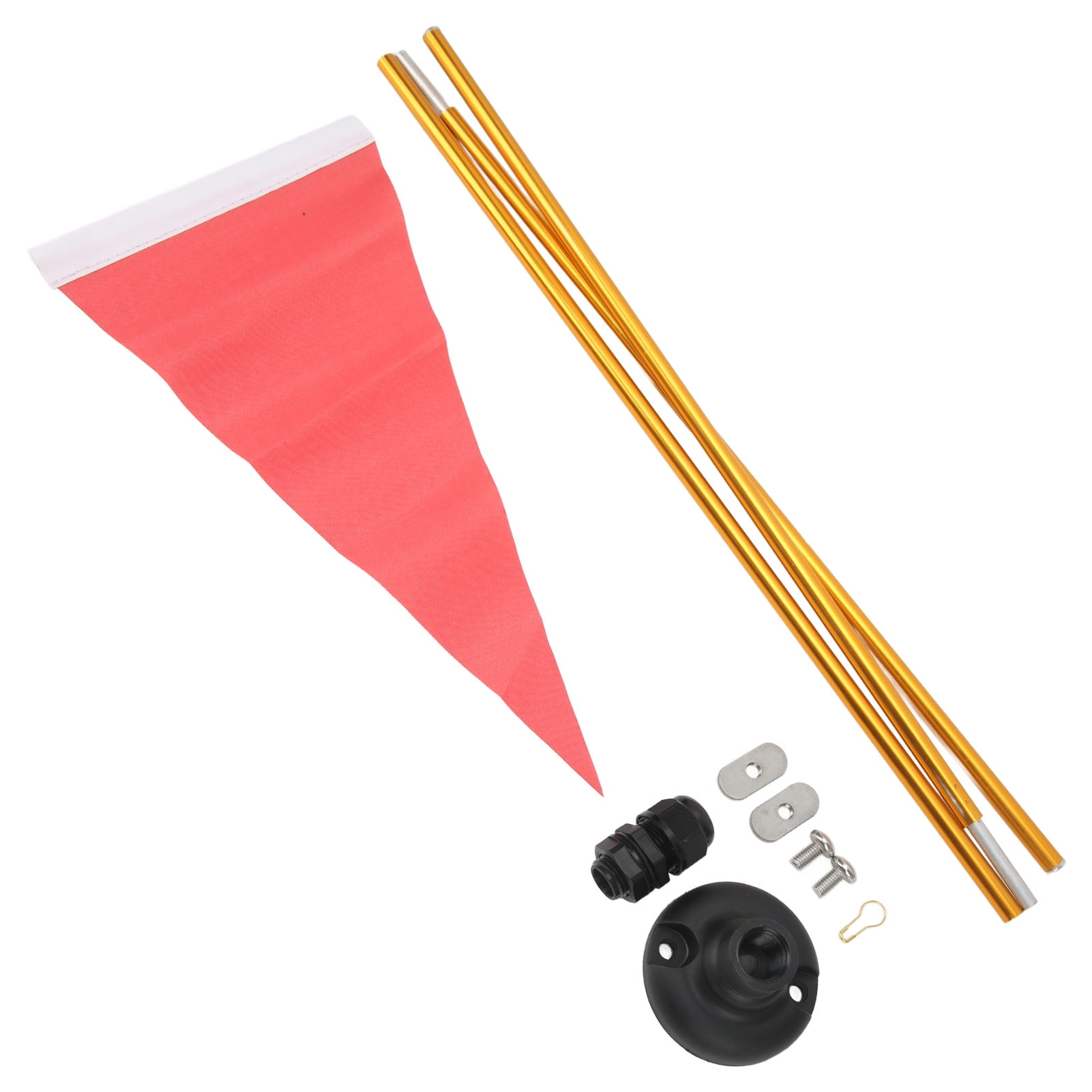 Kayak Flag, Kayak Flag Base Kit Aluminum Flagpole Nylon DIY Kayak Flag