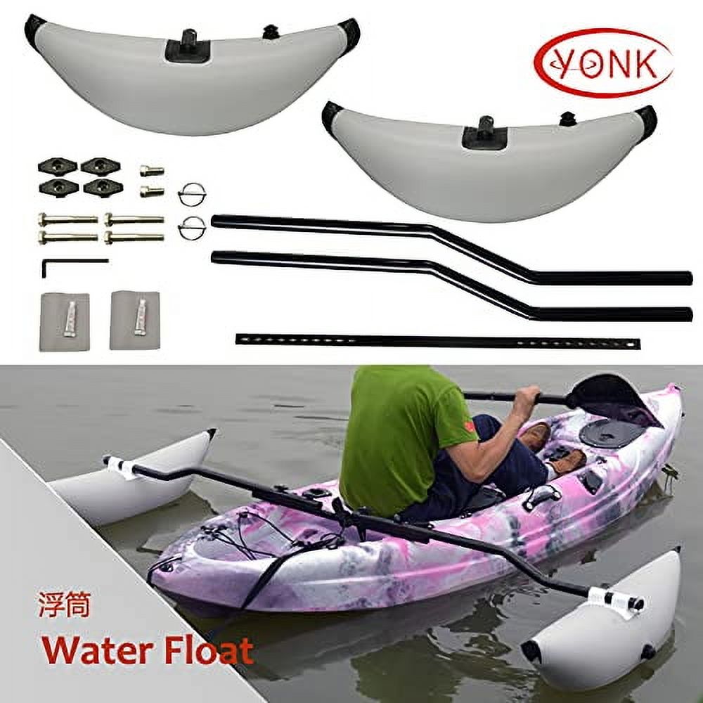 Kayak Float, 2X PVC Inflatable Kayak Outrigger Canoe Stabilizer Kit,  Detachable Fishing Boat Float Tube Stabilizers for Marine Boat, Kayak, Canoe  - Walmart.com, image size:1000x1000