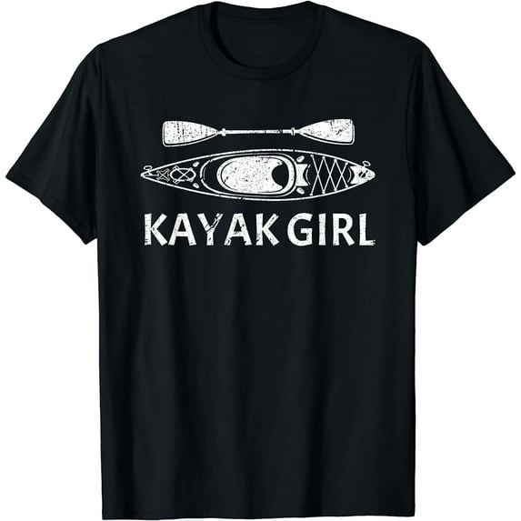 Kayak For Women Girls Kayaking Canoe Kayaker Kayak Lover T-Shirt Black 4X-Large